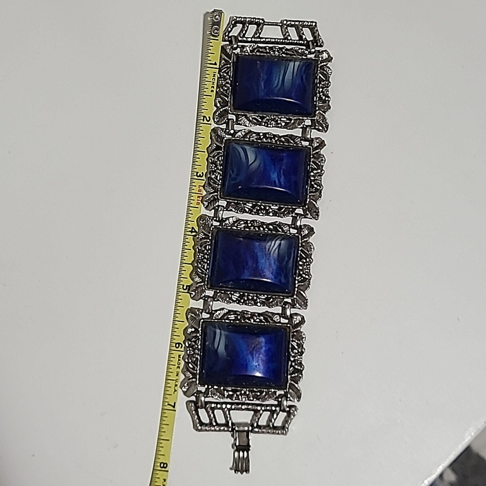 Vintage Blue and silver Bracelet - Picture 5 of 7